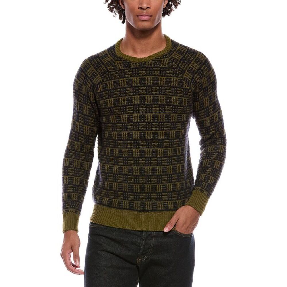 Slowear Mens Wool & Mohair-Blend Sweater, Green